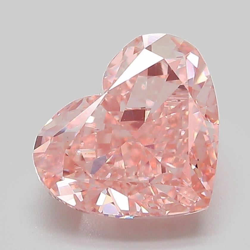 3.37 Ct. Fancy Vivid  Pink Heart Lab Grown Diamond