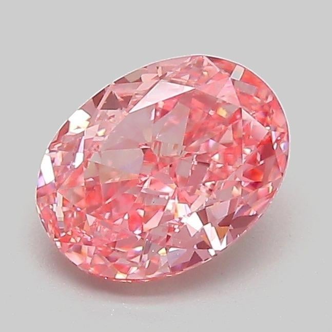 1.14 Ct. Fancy Vivid  Pink Oval Lab Grown Diamond