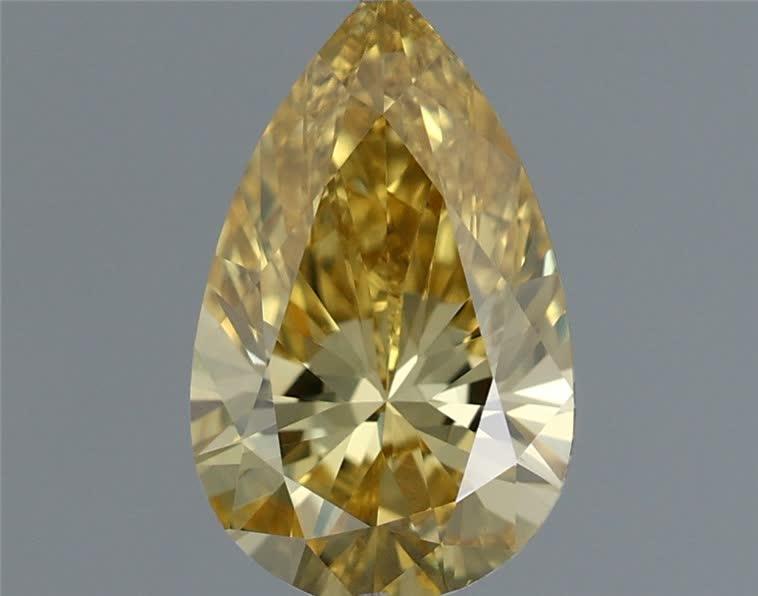 0.55 Ct. Fancy Intense Yellow Pear Lab Grown Diamond