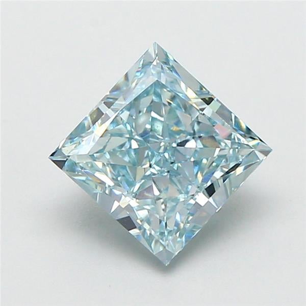 1.68 Ct. Fancy Vivid Blue Princess Lab Grown Diamond