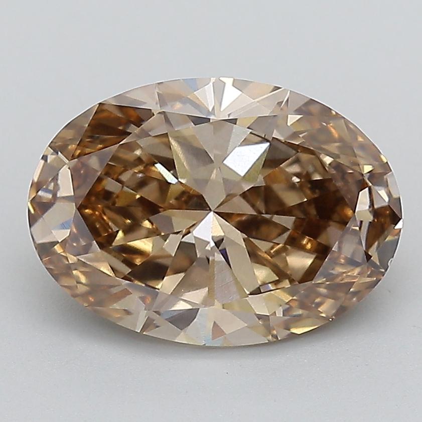 3.26 Ct. Fancy  Brown Oval Lab Grown Diamond