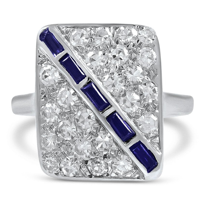 Retro Sapphire Cocktail Ring
