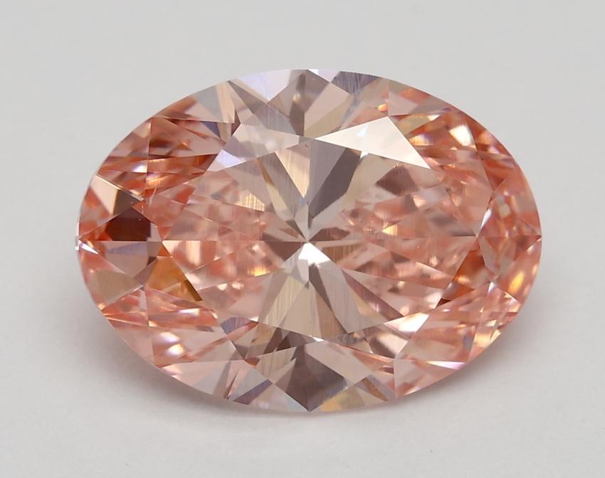 3.01 Ct. Fancy Vivid Pink Oval Lab Grown Diamond