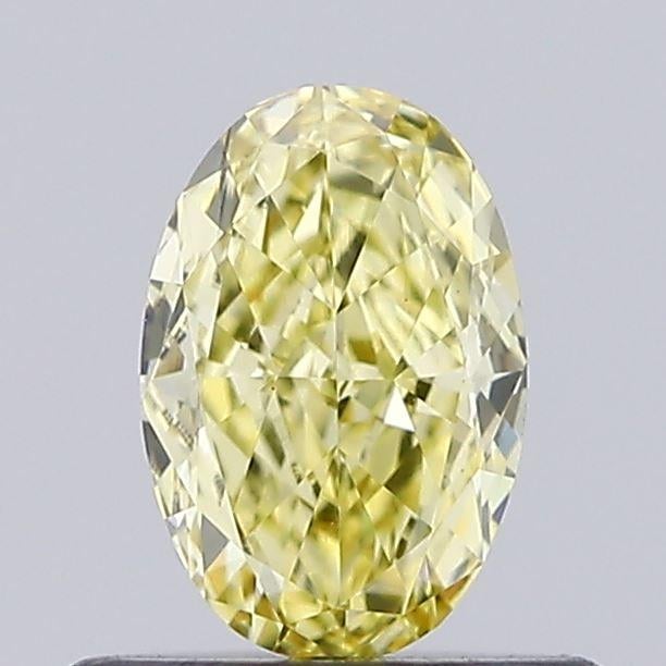 0.45 Ct. Fancy Intense Yellow Oval Lab Grown Diamond