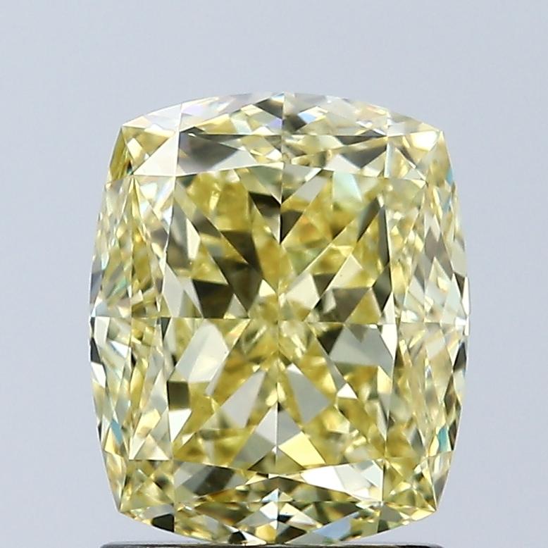 2.07 Ct. Fancy Intense Yellow Cushion Lab Grown Diamond