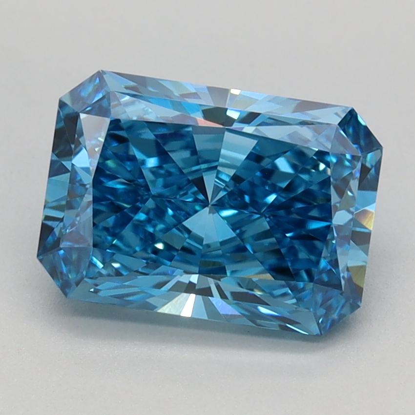 1.56 Ct. Fancy Vivid Blue Radiant Lab Grown Diamond