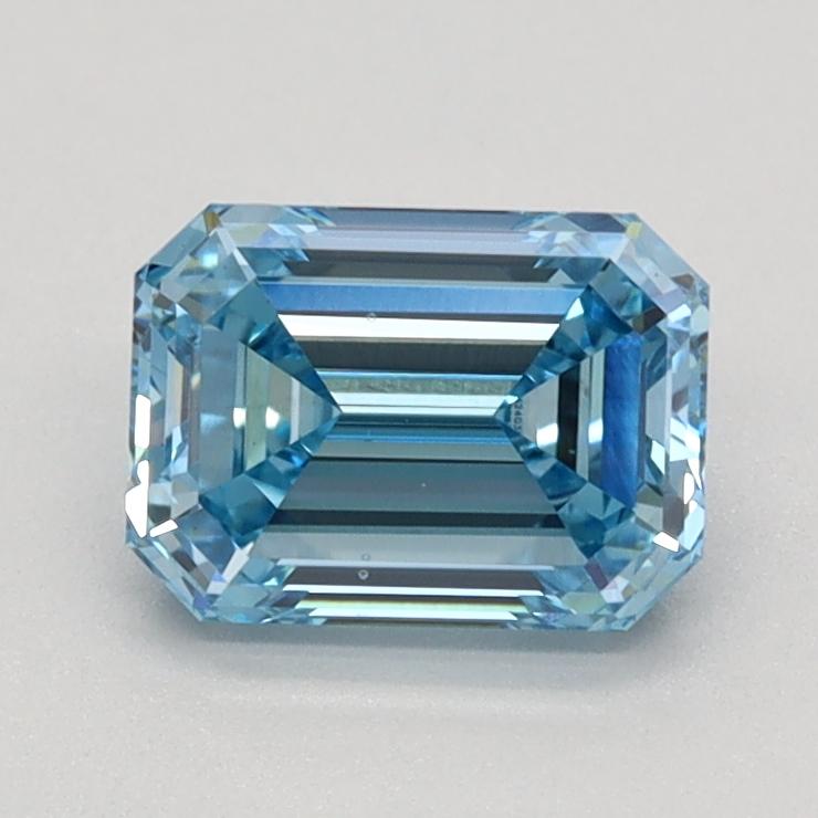 1.01 Ct. Fancy Intense Blue Emerald Lab Grown Diamond
