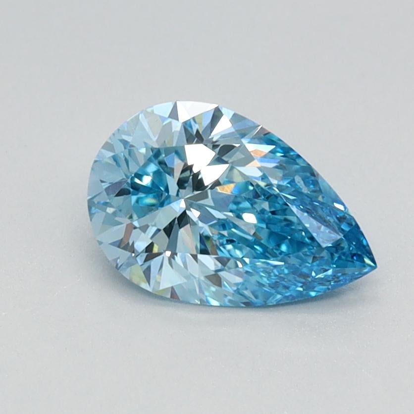 0.71 Ct. Fancy Vivid Blue Pear Lab Grown Diamond