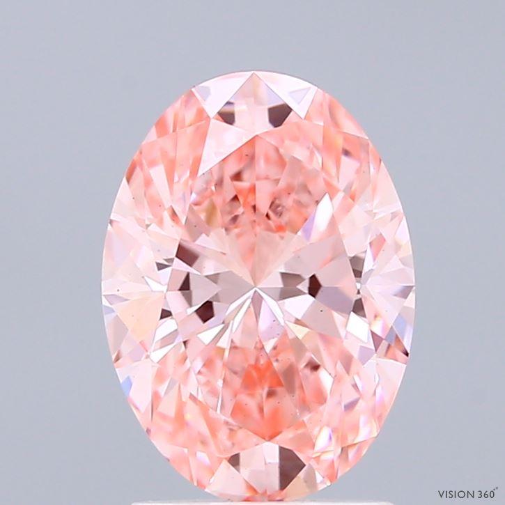 2.01 Ct. Fancy Vivid Pink Oval Lab Grown Diamond