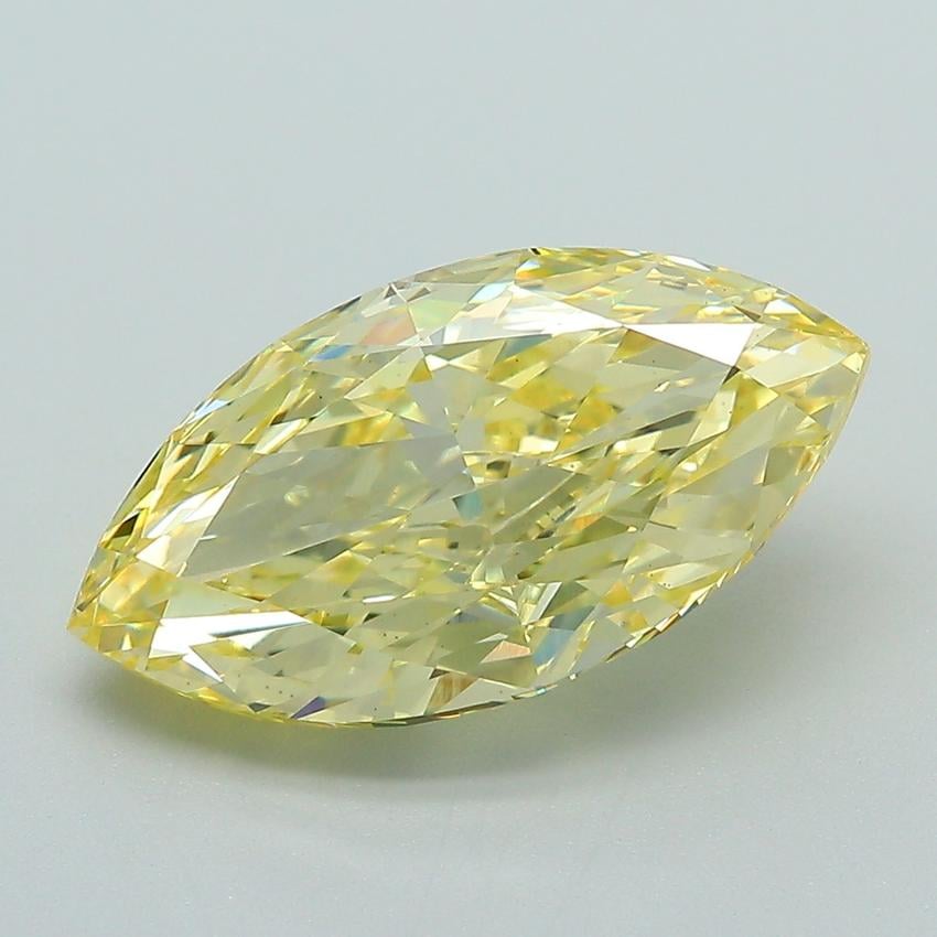 4.37 Ct. Fancy Intense Yellow Marquise Lab Grown Diamond