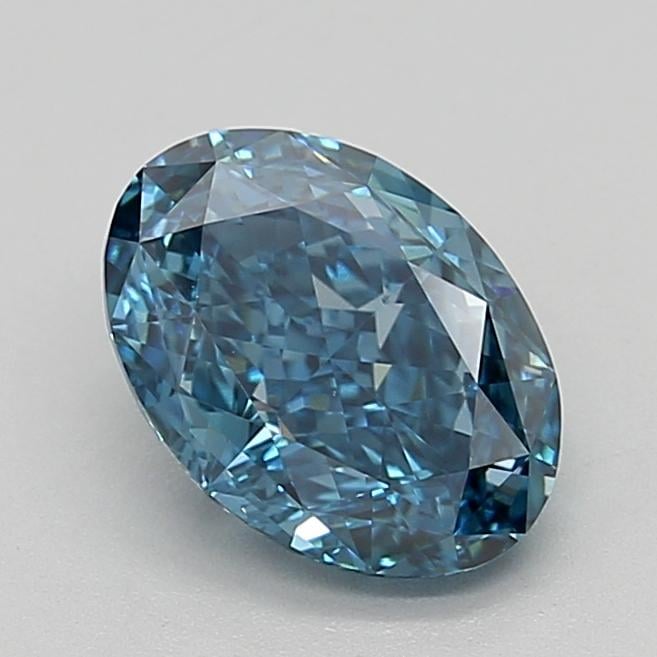 2.44 Ct. Fancy Vivid  Blue Oval Lab Grown Diamond