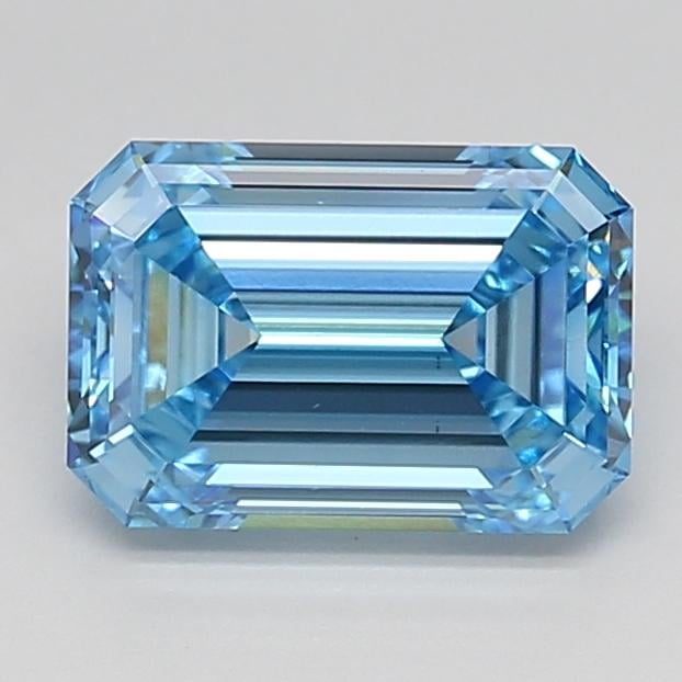 2.71 Ct. Fancy Vivid  Blue Emerald Lab Grown Diamond