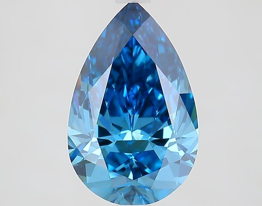 2.95 Ct. Fancy Vivid Blue Pear Lab Grown Diamond