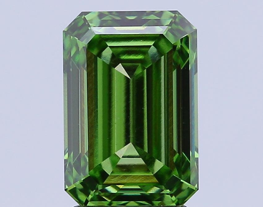 3.10 Ct. Fancy Vivid Green Emerald Lab Grown Diamond