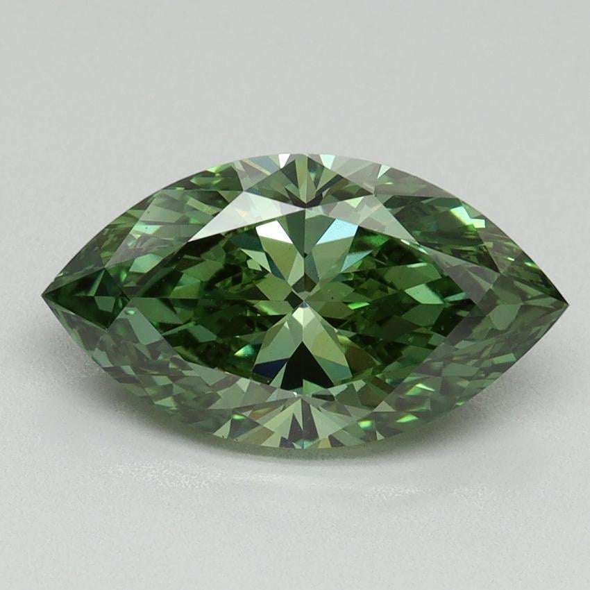 2.51 Ct. Fancy Vivid Green Marquise Lab Grown Diamond