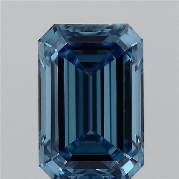 2.22 Ct. Fancy Vivid Blue Emerald Lab Grown Diamond