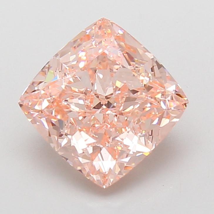 3.10 Ct. Fancy Vivid Pink Cushion Lab Grown Diamond