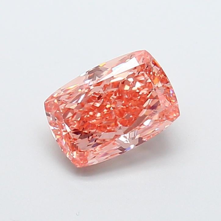 2.05 Ct. Fancy Vivid Brownish Orange Cushion Lab Grown Diamond