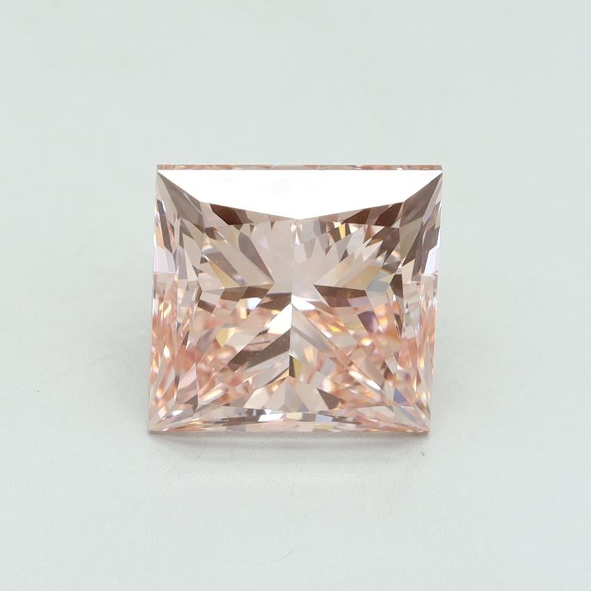 5.05 Ct. Fancy Vivid Pink Princess Lab Grown Diamond