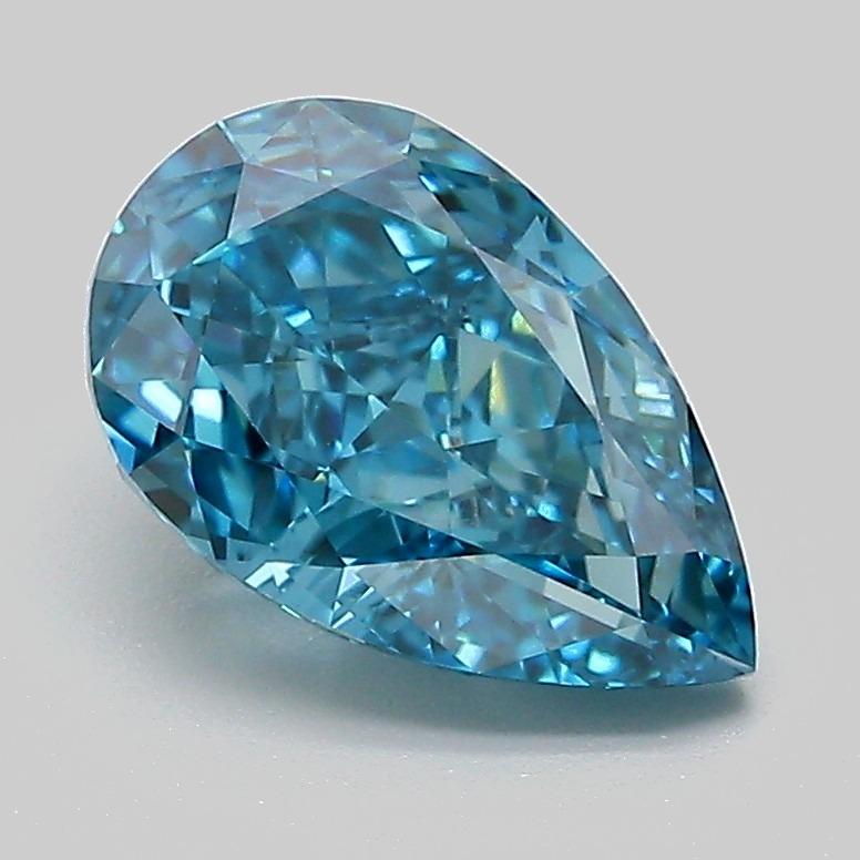 2.04 Ct. Fancy Vivid Blue Pear Lab Grown Diamond