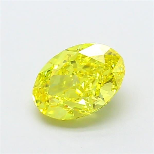 1.11 Ct. Fancy Vivid  Yellow Oval Lab Grown Diamond