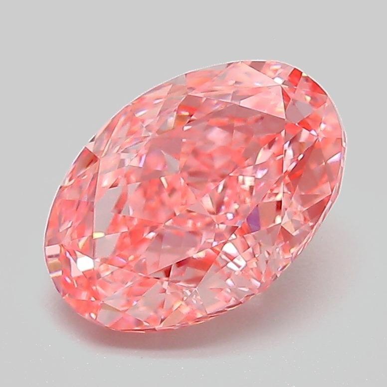 2.09 Ct. Fancy Vivid Pink Oval Lab Grown Diamond