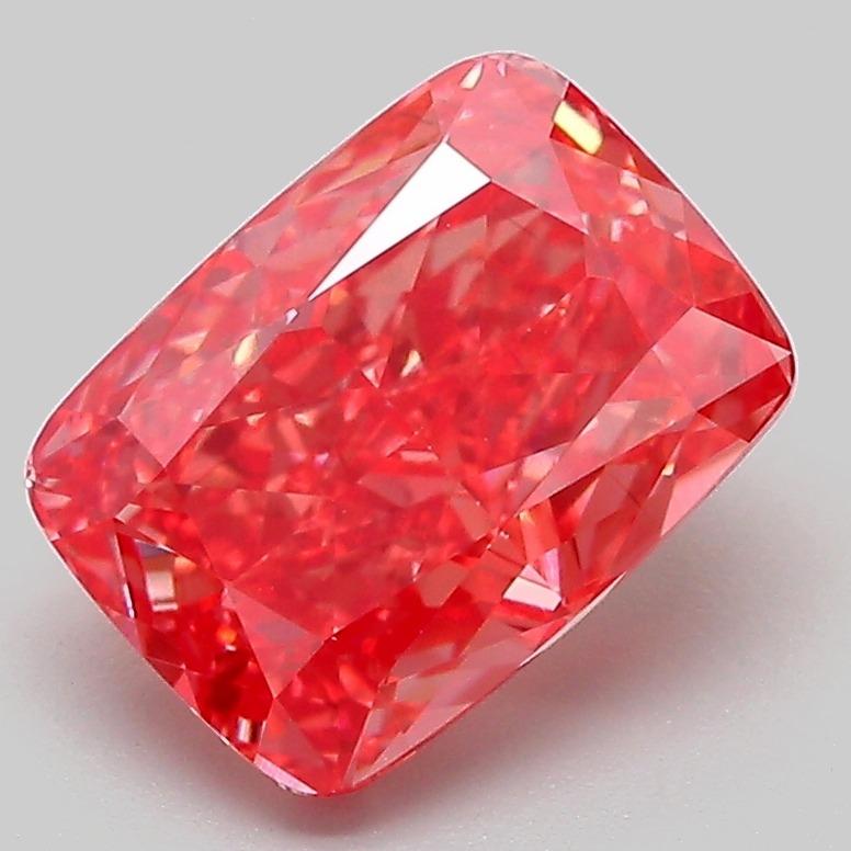 2.63 Ct. Fancy Vivid  Pink Cushion Lab Grown Diamond