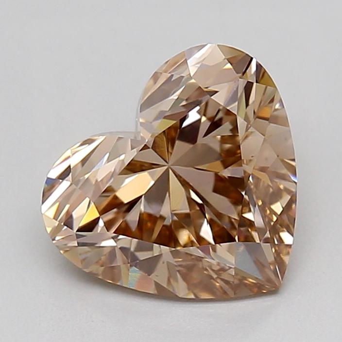 1.59 Ct. Very Light  Brown Heart Lab Grown Diamond
