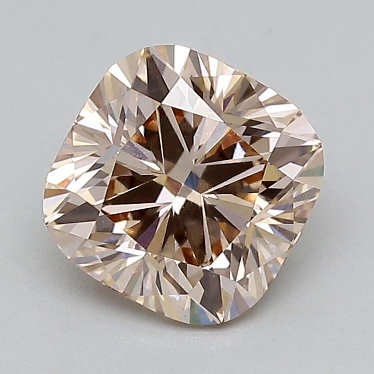 1.55 Ct. Light  Brown Cushion Lab Grown Diamond