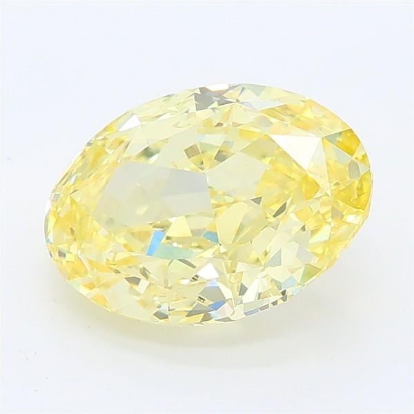 2.18 Ct. Fancy Intense Yellow Oval Lab Grown Diamond
