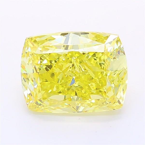 2.01 Ct. Fancy Intense Yellow Cushion Lab Grown Diamond