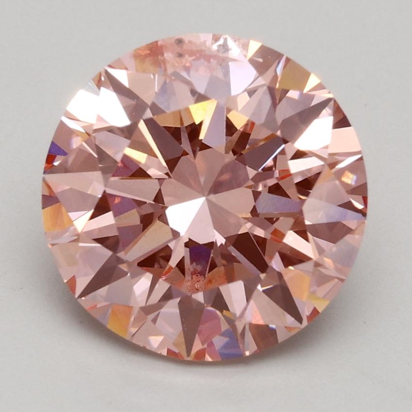 3.05 Ct. Fancy Intense Pink Round Lab Grown Diamond
