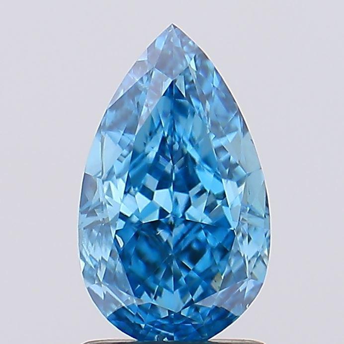 1.72 Ct. Fancy Vivid Blue Pear Lab Grown Diamond
