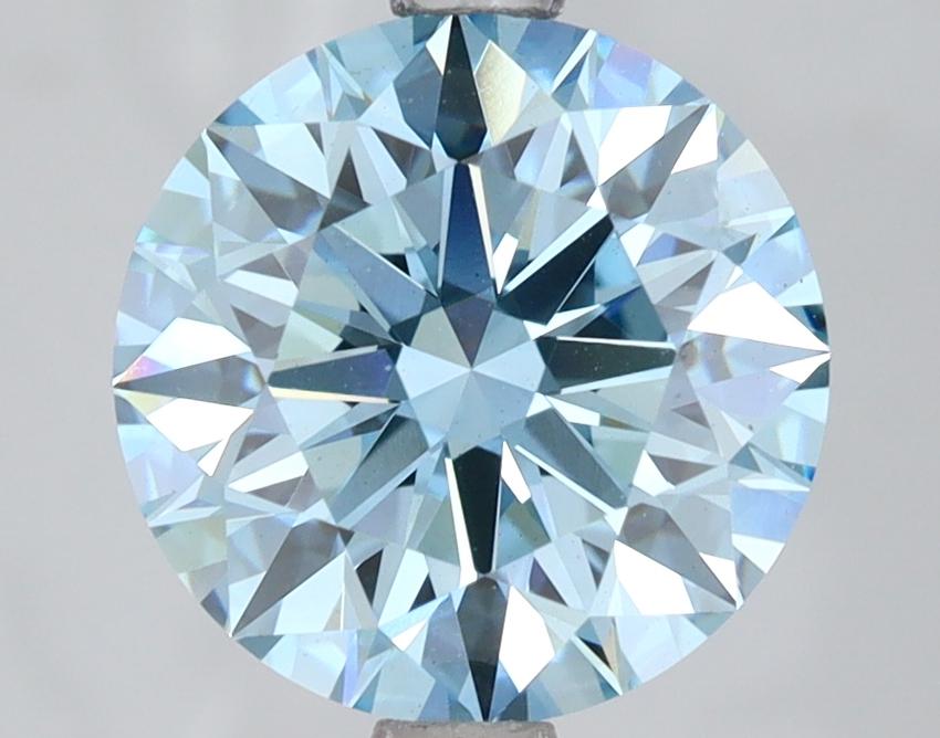 3.06 Ct. Fancy Vivid Blue Round Lab Grown Diamond