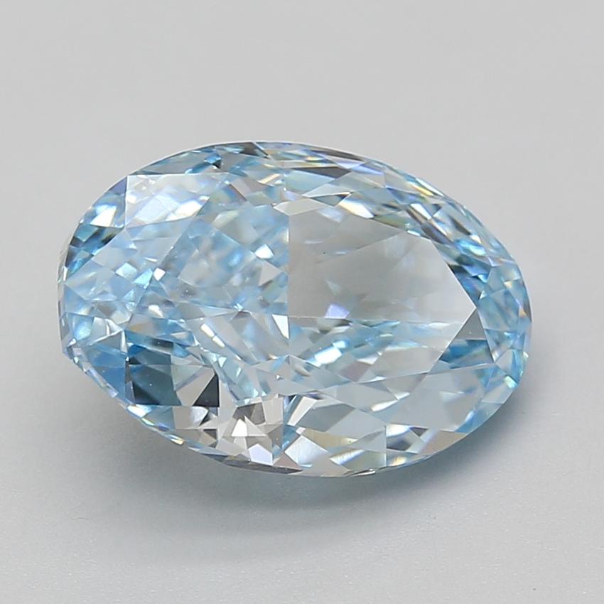 5.11 Ct. Fancy Vivid Blue Oval Lab Grown Diamond