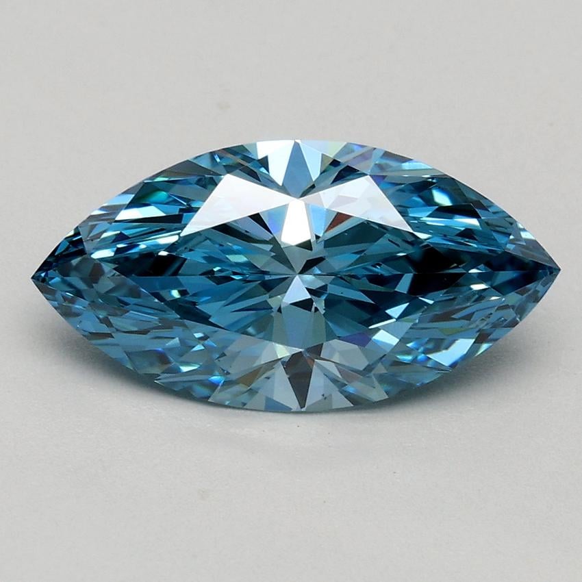 1.59 Ct. Fancy Vivid Blue Marquise Lab Grown Diamond