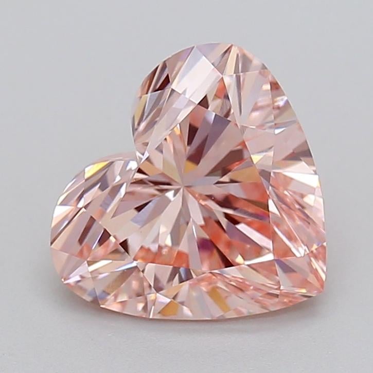 2.10 Ct. Fancy Intense  Pink Heart Lab Grown Diamond