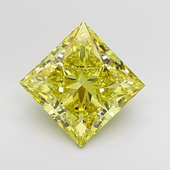 3.09 Ct. Fancy Intense  Yellow Princess Lab Grown Diamond