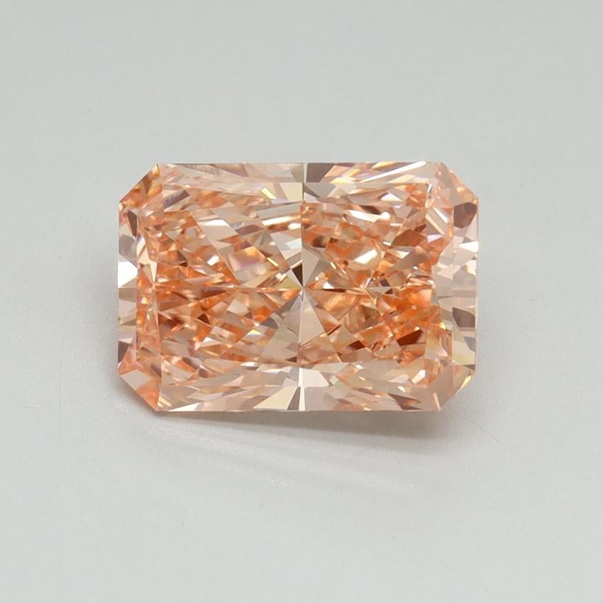2.02 Ct. Fancy Vivid Orangy Pink Radiant Lab Grown Diamond