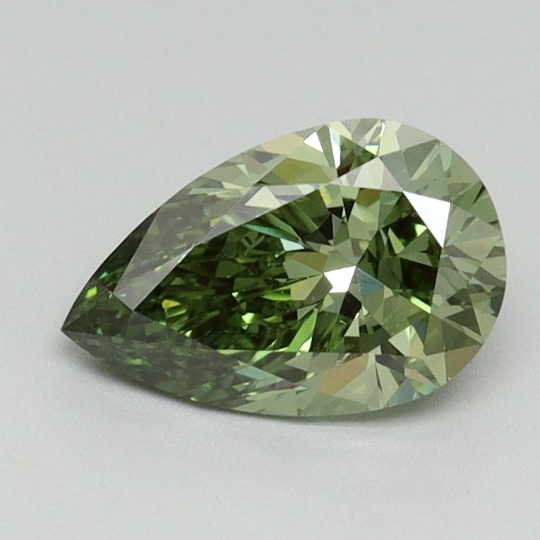 1.03 Ct. Fancy Vivid Green Pear Lab Grown Diamond
