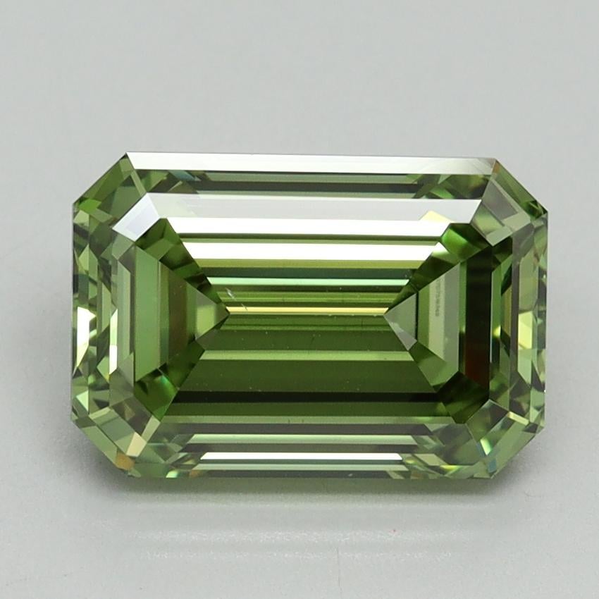3.04 Ct. Fancy Vivid Green Emerald Lab Grown Diamond