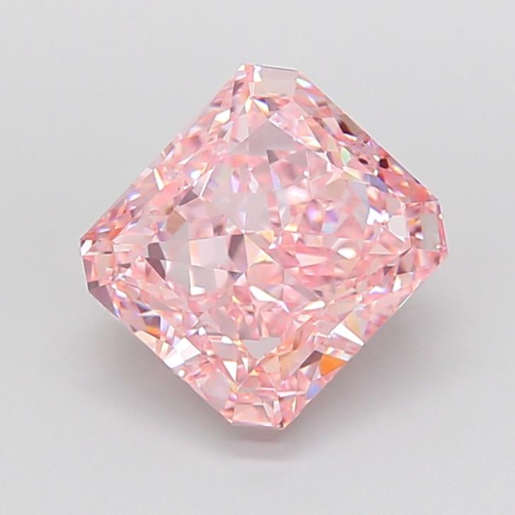 5.32 Ct. Fancy Vivid  Pink Asscher Lab Grown Diamond