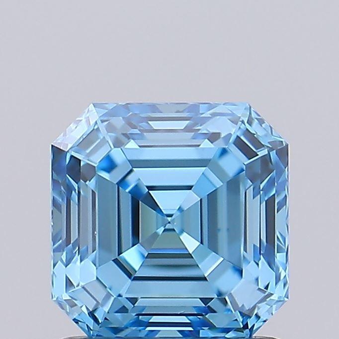 1.01 Ct. Fancy Vivid  Blue Asscher Lab Grown Diamond
