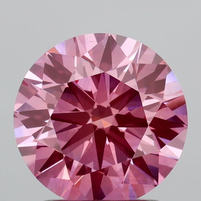 1.71 Ct. Fancy Vivid Pink Round Lab Grown Diamond