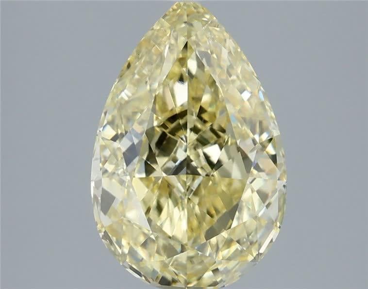 3.02 Ct. Fancy Yellow Pear Lab Grown Diamond