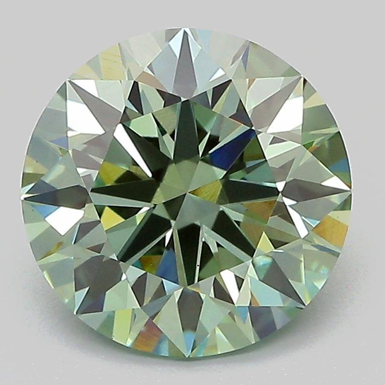 3.00 Ct. Fancy Vivid Green Round Lab Grown Diamond