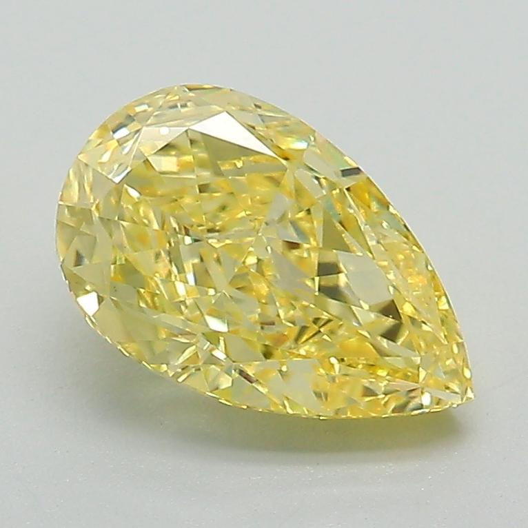 1.69 Ct. Fancy Vivid Yellow Pear Lab Grown Diamond