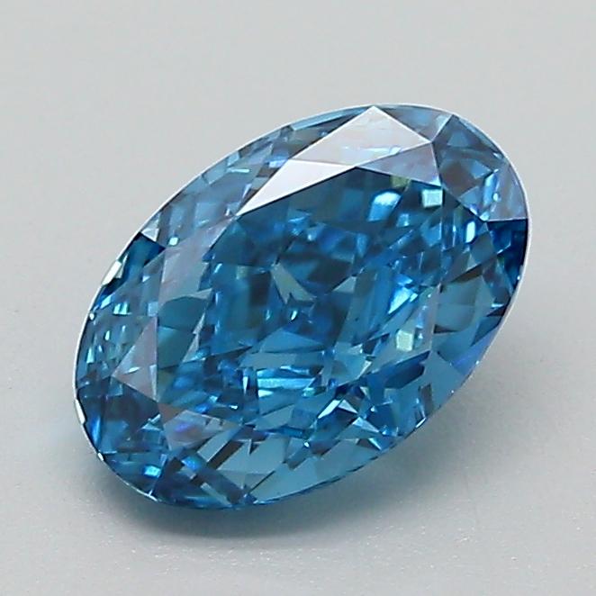 1.12 Ct. Fancy Vivid Blue Oval Lab Grown Diamond