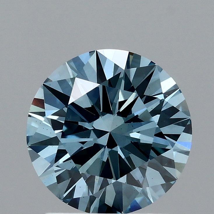 1.68 Ct. Fancy Vivid Blue Round Lab Grown Diamond