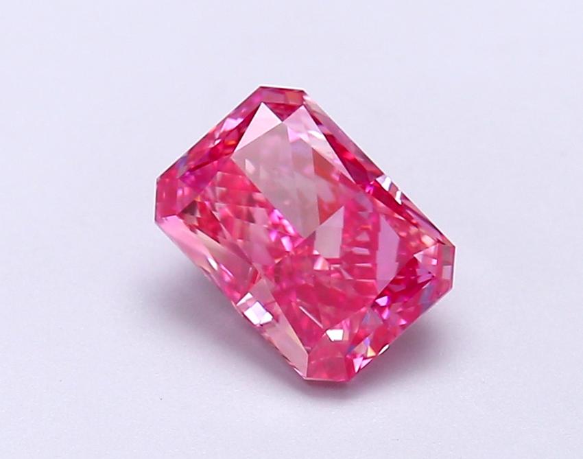 1.53 Ct. Fancy Vivid Pink Radiant Lab Grown Diamond
